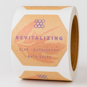 Etiquetas en bobina en papel reciclado