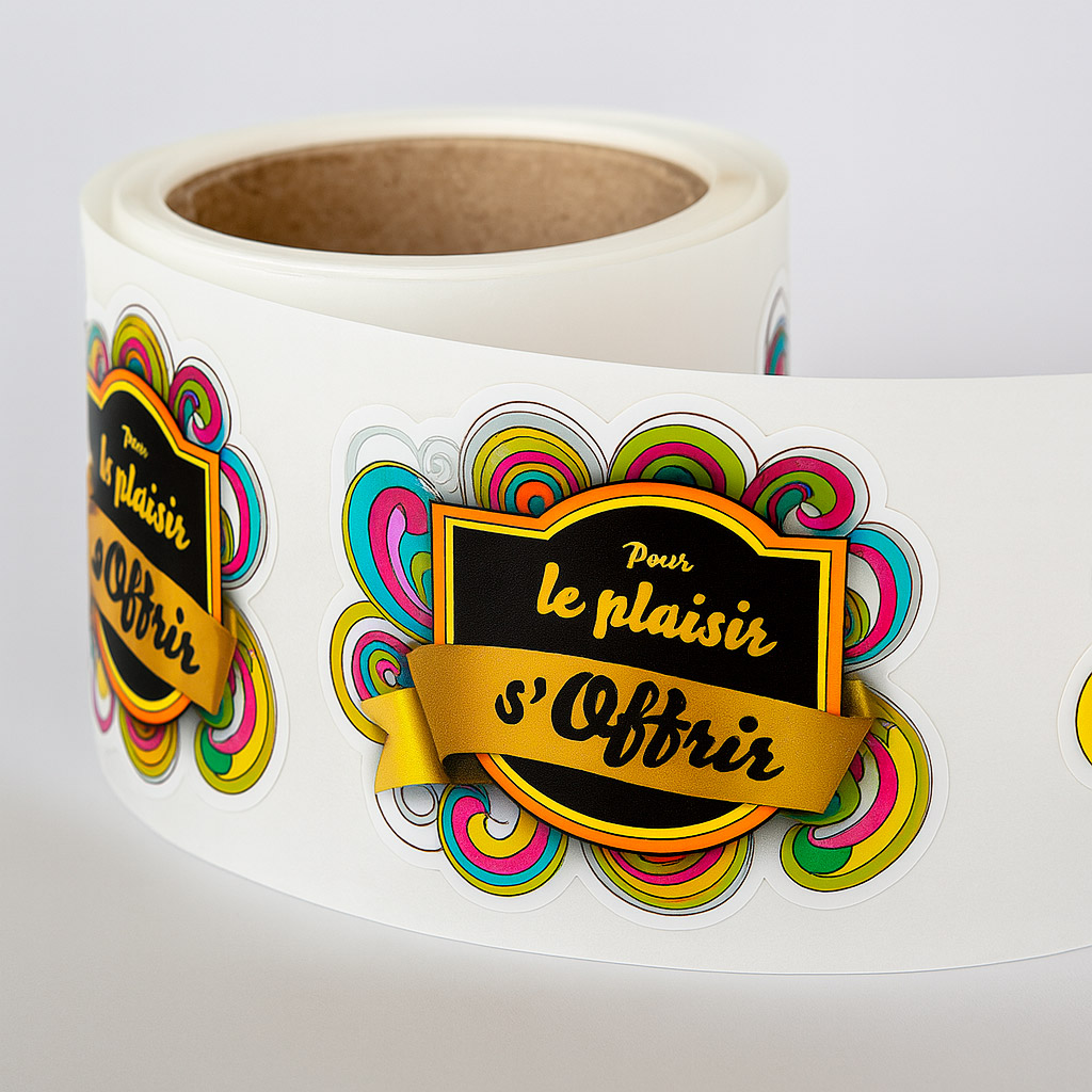 Etiquetas en bobina en soporte sintético