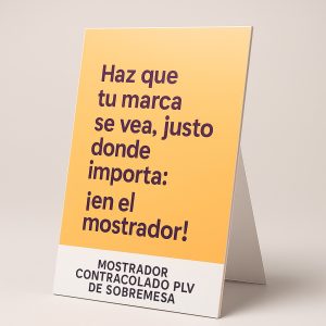 Mostrador contracolado PLV de sobremesa